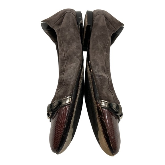 AGL Attilio Giusti Leombruni Brown Leather Cap Toe Flats Women’s 38 - Picture 10 of 13